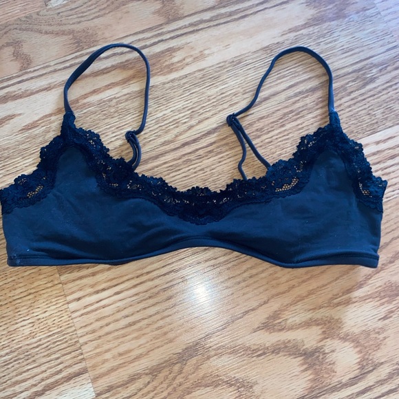 SKIMS Black Lace Trim Bralette - Picture 2 of 5
